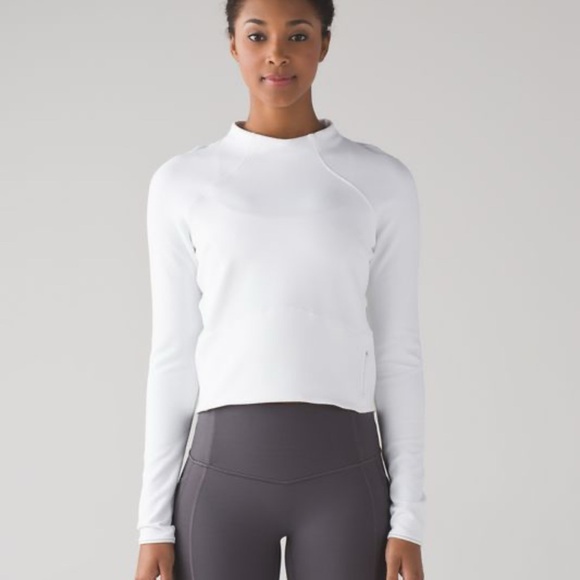 lululemon athletica Tops - Lululemon Hill And Valley Mock in white size 6